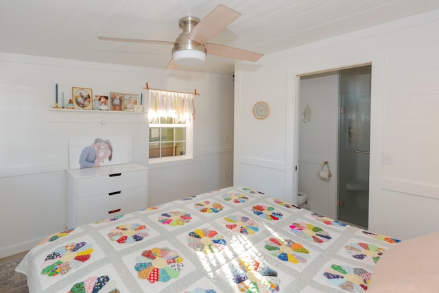 111 W Olive St, El Dorado Springs, MO 64744 - bedroom with a ceiling fan