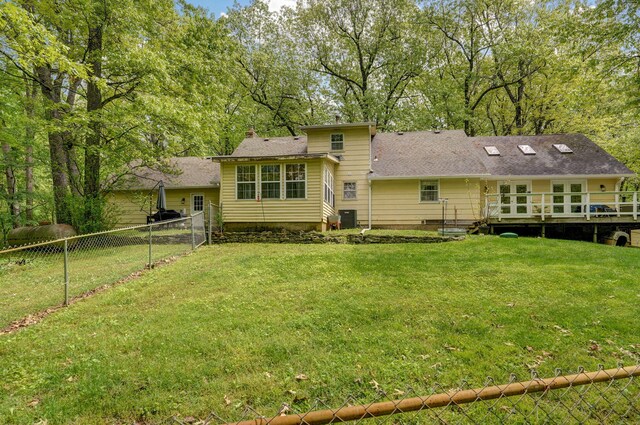 4855 E Cimarron Ln, Springfield, MO 65803 - back of property featuring a deck and central AC