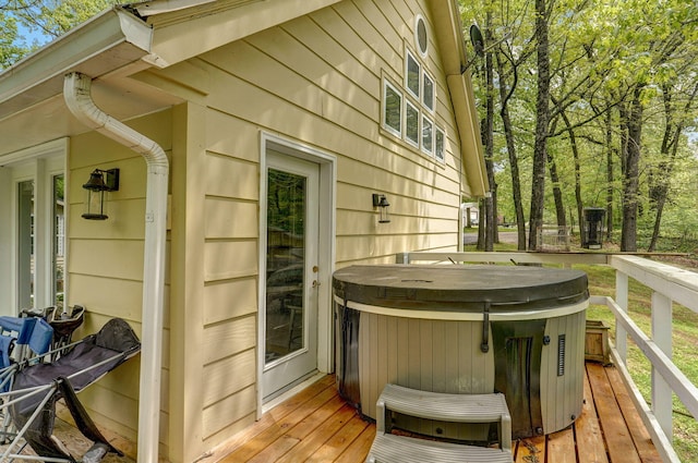 4855 E Cimarron Ln, Springfield, MO 65803 - wooden deck with a hot tub