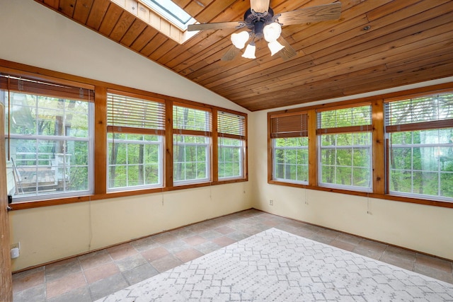 4855 E Cimarron Ln, Springfield, MO 65803 - unfurnished sunroom with lofted ceiling and a skylight