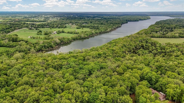 4855 E Cimarron Ln, Springfield, MO 65803 - aerial view of a large body of water and a heavily wooded area