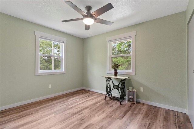 79 County Road 101, Gainesville, MO 65655 - unfurnished room featuring healthy amount of natural light, light wood finished floors, a ceiling fan, and baseboards