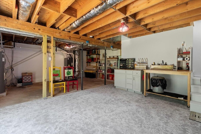 79 County Road 101, Gainesville, MO 65655 - unfinished below grade area featuring a workshop area and carpet flooring
