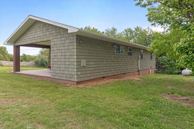79 County Road 101, Gainesville, MO 65655 - view of property exterior with a yard and crawl space