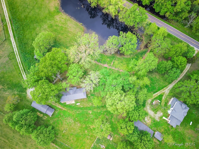 drone / aerial view of a large body of water