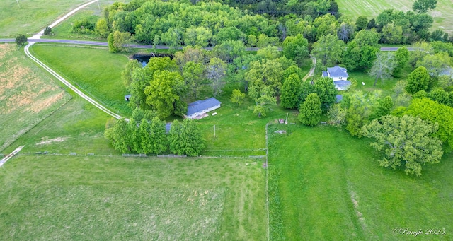 aerial view of property's location with rural landscape
