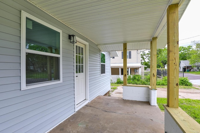 view of patio / terrace featuring covered porch