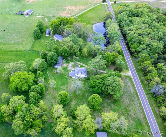 aerial view of property's location with rural landscape