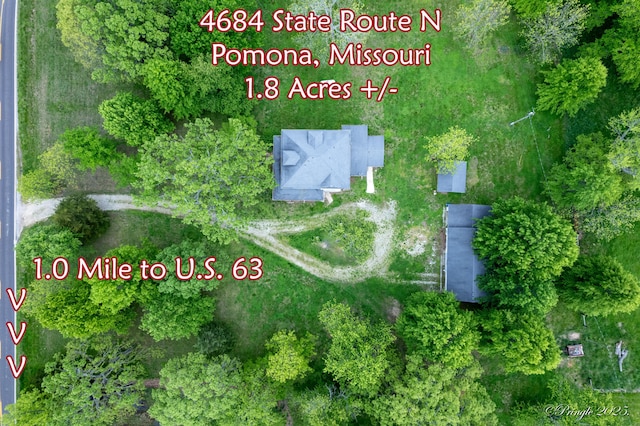 aerial view of property's location