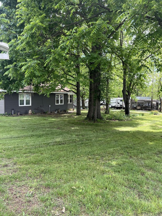 view of grassy yard