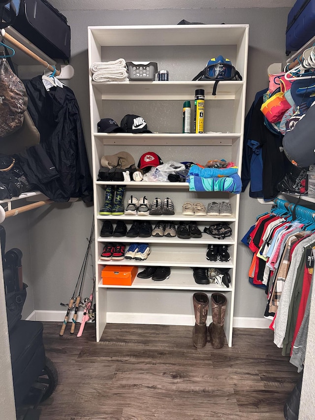 313 Washington St, Mountain View, MO 65548 - walk in closet featuring dark wood-style flooring