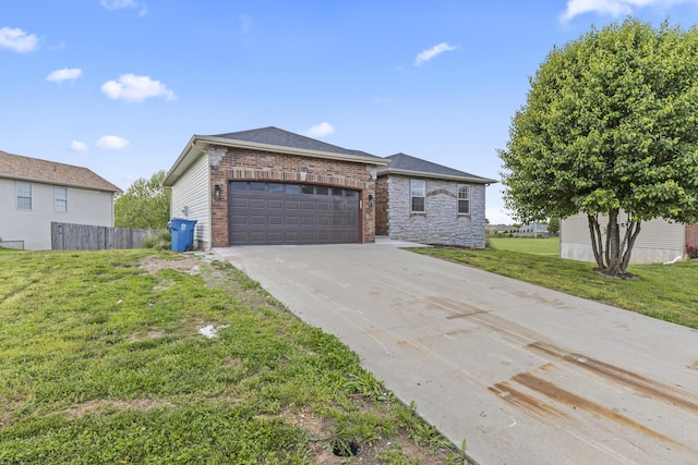 view of front of house with brick siding, concrete driveway, and an attached garage