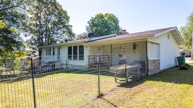 920 Oak St, Thayer, MO 65791 - rear view of property featuring a chimney