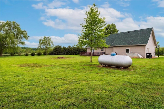 1215 E 515th Rd, Morrisville, MO 65710 - view of grassy yard with a wooden deck