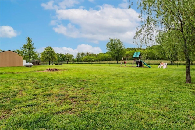 1215 E 515th Rd, Morrisville, MO 65710 - view of yard with a playground
