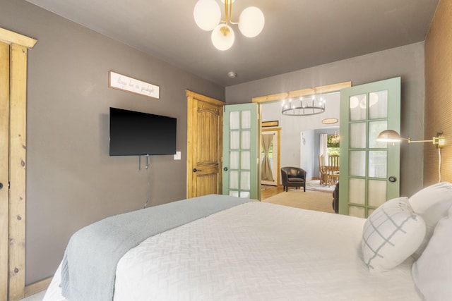 1226 Peace In Valley Rd, Blue Eye, MO 65611 - bedroom featuring a chandelier