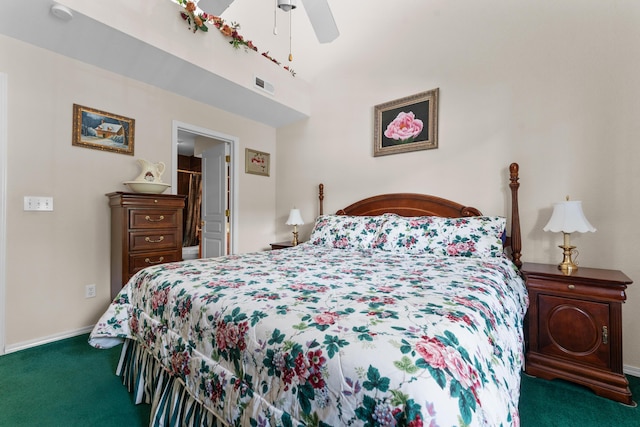 351 Wildwood Dr S Unit 5, Branson, MO 65616 - carpeted bedroom with baseboards and a ceiling fan