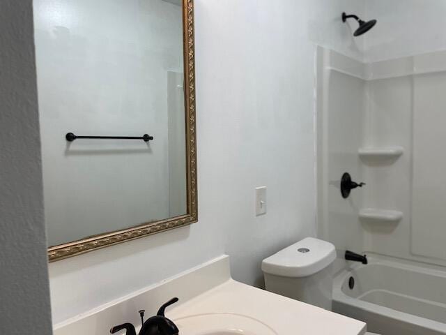 1627 W Lindberg St, Springfield, MO 65807 - bathroom featuring toilet, shower / tub combination, and vanity