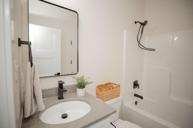 13320 E 1424th Rd, Stockton, MO 65785 - full bathroom with vanity, toilet, and shower / bathtub combination