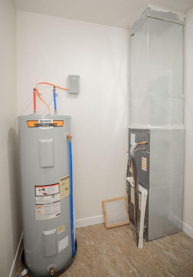 13320 E 1424th Rd, Stockton, MO 65785 - utility room with electric water heater