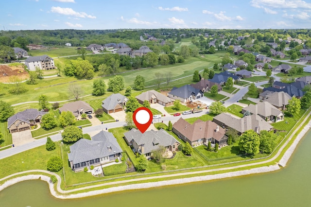 3260 W Rivulet Pass, Springfield, MO 65810 - aerial perspective of suburban area featuring a large body of water
