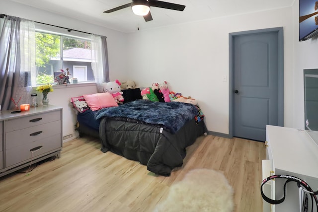 845 W Seminole St, Springfield, MO 65807 - bedroom featuring light wood-type flooring and ceiling fan