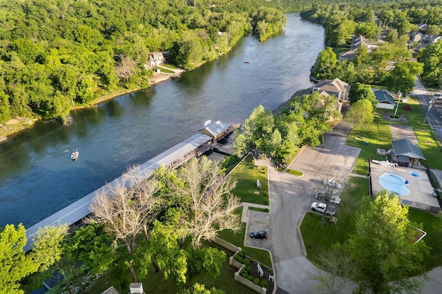 77 Anglers Pointe Unit 4, Branson, MO 65616 - drone / aerial view of a forest and a large body of water