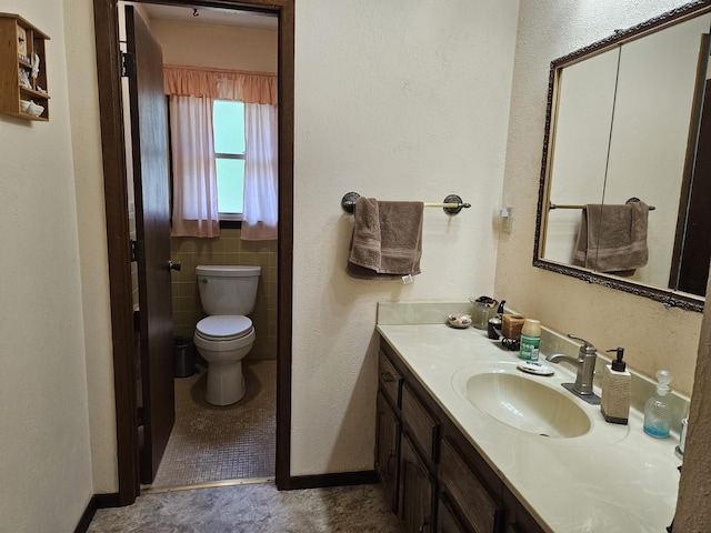 1100 County Road 8270, West Plains, MO 65775 - bathroom with vanity, toilet, tile patterned floors, and baseboards