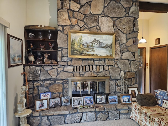 1100 County Road 8270, West Plains, MO 65775 - living room with a stone fireplace