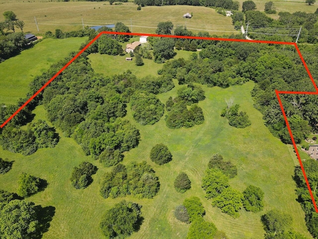 1100 County Road 8270, West Plains, MO 65775 - overview of rural landscape featuring property boundaries highlighted