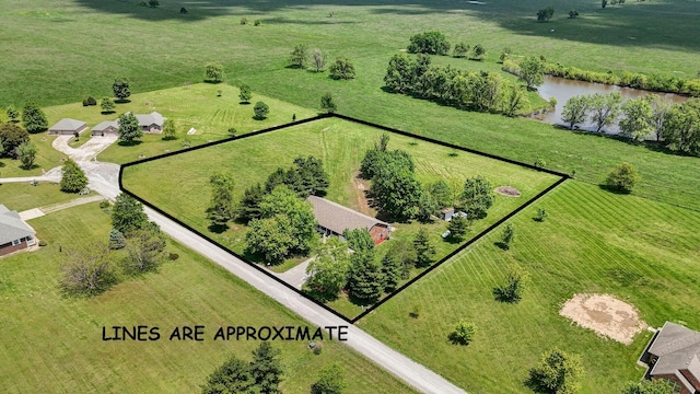 13860 Lawrence Unit 1158, Mount Vernon, MO 65712 - overview of rural landscape featuring property boundaries highlighted and a large body of water