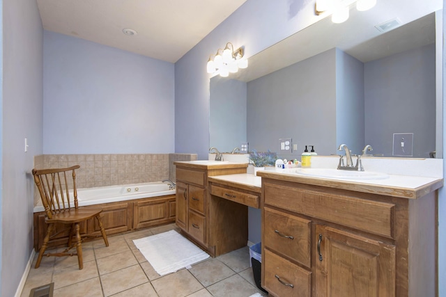 904 W Crater Cir, Nixa, MO 65714 - full bath with double vanity, tile patterned flooring, and a bath