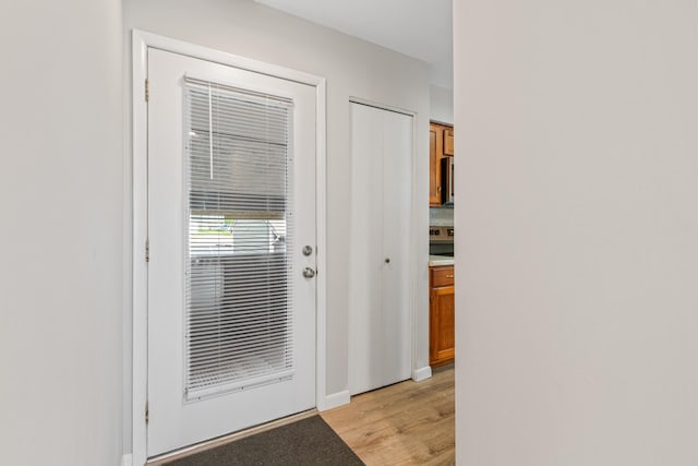 118 W Hensley St Unit 1D, Branson, MO 65616 - doorway to outside with light wood-style floors