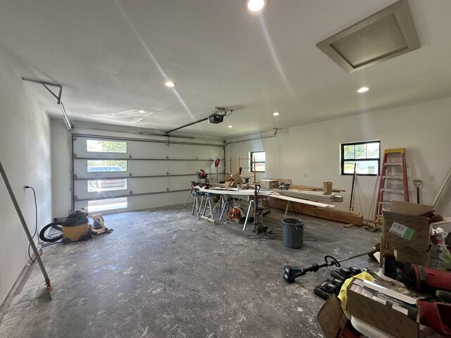 1988 Morris Rd, Mountain Grove, MO 65711 - garage with a garage door opener and recessed lighting