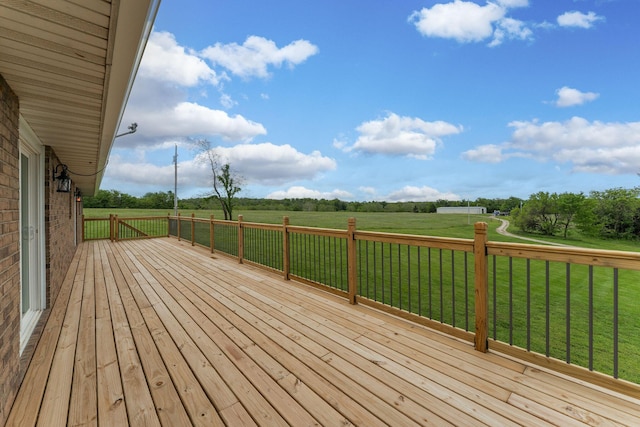 5376 S 140th Rd, Morrisville, MO 65710 - wooden terrace featuring a lawn and a view of rural / pastoral area