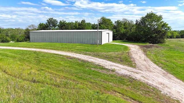 5376 S 140th Rd, Morrisville, MO 65710 - view of pole building featuring a yard and dirt driveway