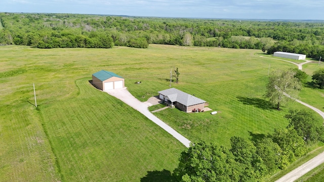 5376 S 140th Rd, Morrisville, MO 65710 - aerial view of sparsely populated area with a heavily wooded area