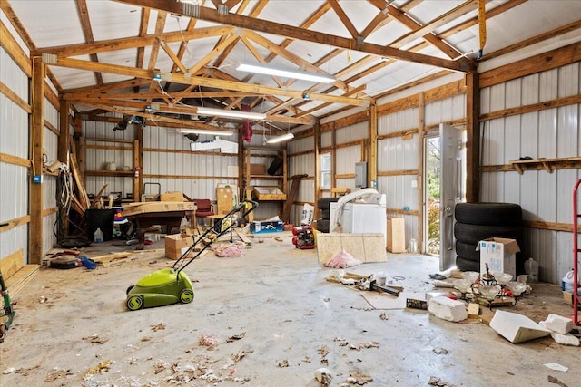 580 Cedar Hill Ln, Marshfield, MO 65706 - garage featuring metal wall and electric panel