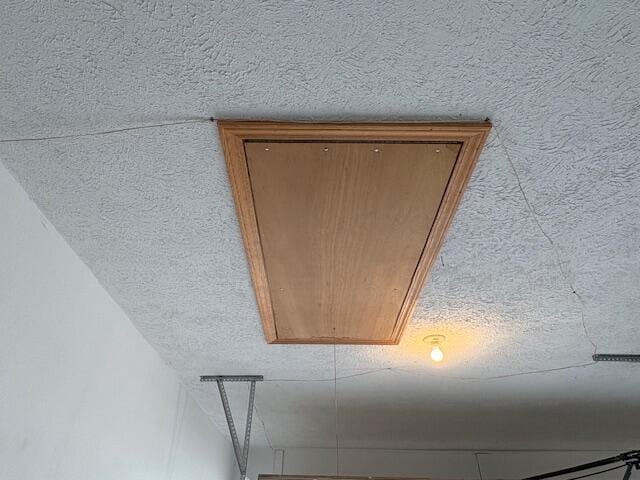 detailed view of a textured ceiling