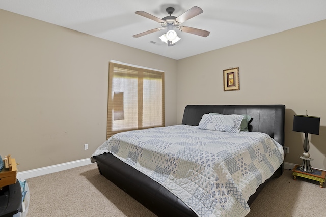 5998 S Parkhaven Ln, Springfield, MO 65810 - bedroom with carpet floors, baseboards, and a ceiling fan