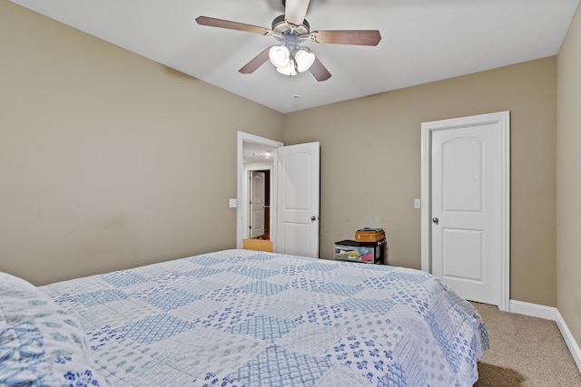 5998 S Parkhaven Ln, Springfield, MO 65810 - bedroom featuring carpet flooring, baseboards, and a ceiling fan