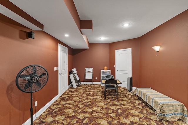 5998 S Parkhaven Ln, Springfield, MO 65810 - sitting room with recessed lighting, carpet floors, and baseboards