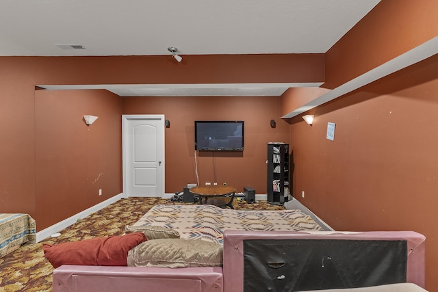 5998 S Parkhaven Ln, Springfield, MO 65810 - carpeted home theater room with baseboards