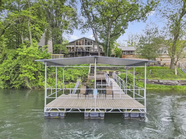 1294 Acacia Club Rd, Hollister, MO 65672 - dock featuring a water view