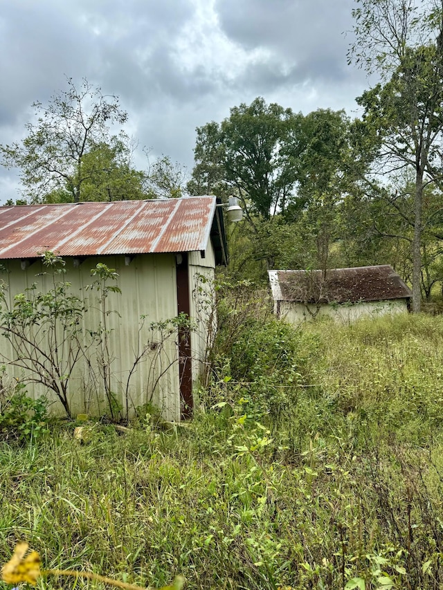 view of shed