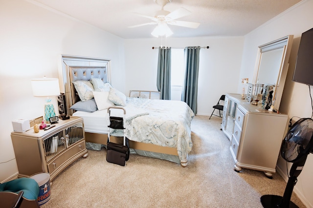 21246 County Road 295, Hermitage, MO 65668 - bedroom featuring light carpet, a ceiling fan, and baseboards