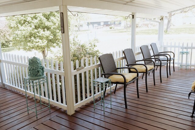 21246 County Road 295, Hermitage, MO 65668 - wooden deck with covered porch