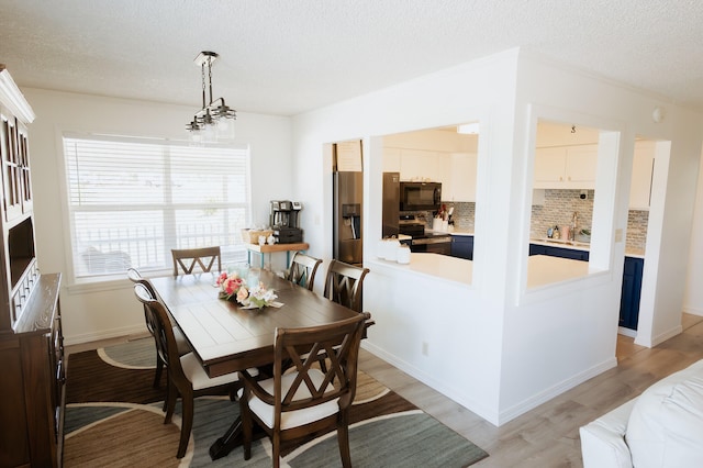 21246 County Road 295, Hermitage, MO 65668 - dining room featuring a textured ceiling and light wood finished floors