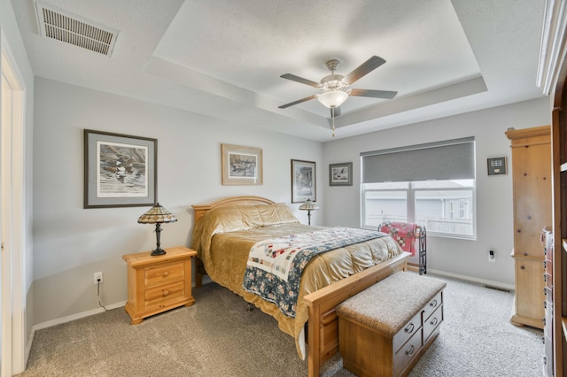 358 W Granada St, Republic, MO 65738 - bedroom with a tray ceiling, light carpet, baseboards, and a ceiling fan