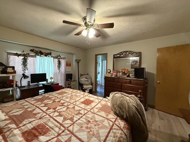 310 Mulling Dr, Highlandville, MO 65669 - bedroom with light wood-type flooring and ceiling fan